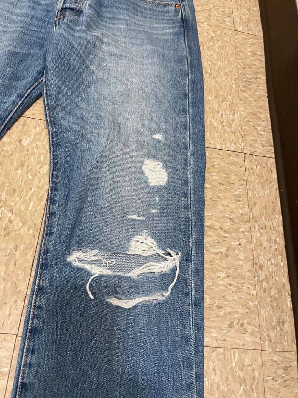 Levi's 501 distressed rare limited 150th anniversary blue jeans custom embellish - Picture 8 of 16